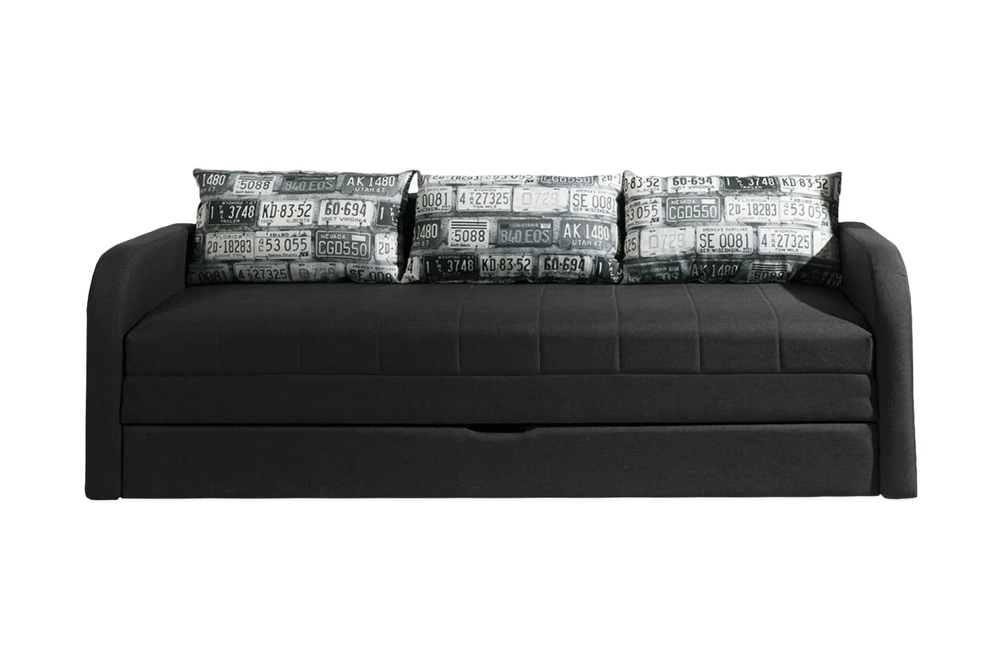 Rafal Bäddsoffa 208x76x75 cm - Svart