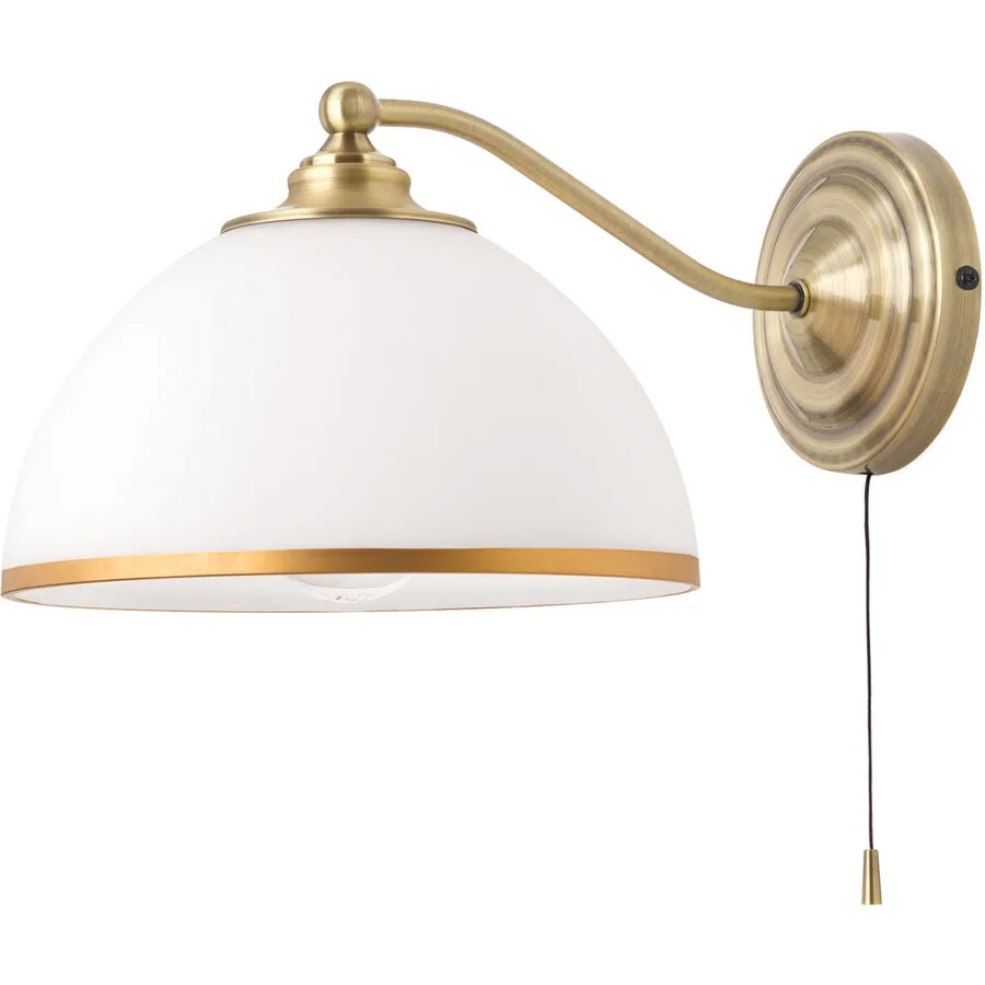 Wandlampe Old Lamp Stahl 32 cm - Farbe: Altmessing