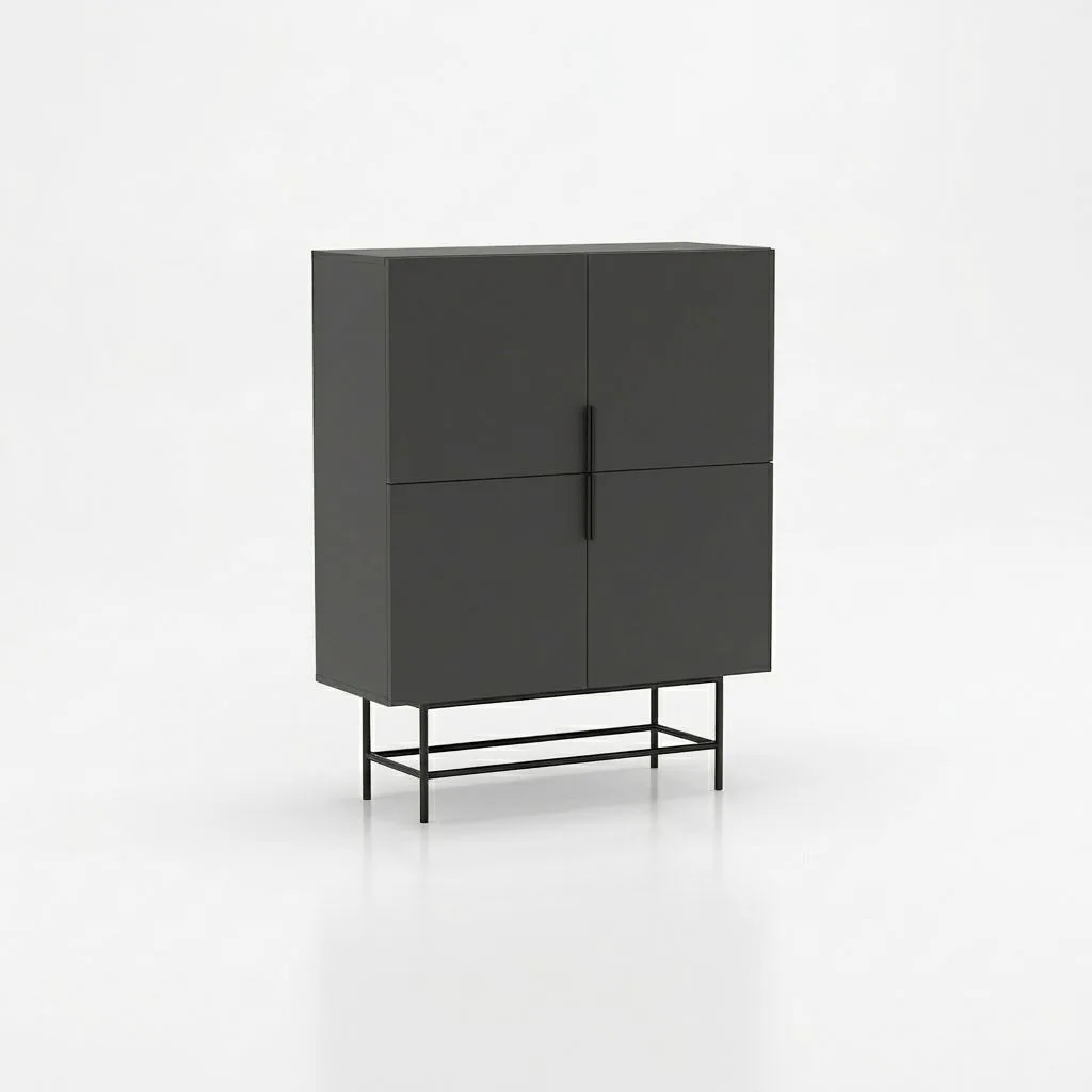Truvia Sideboard 100x128x40 cm - antracit svart