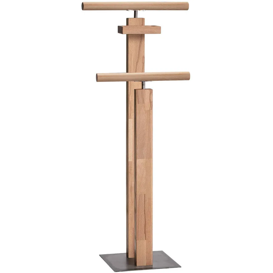 Hasena Herrendiener Claudio Kernbuche, schmiedeisenfarbig Kernbuche massiv, Stahl B 45 cm