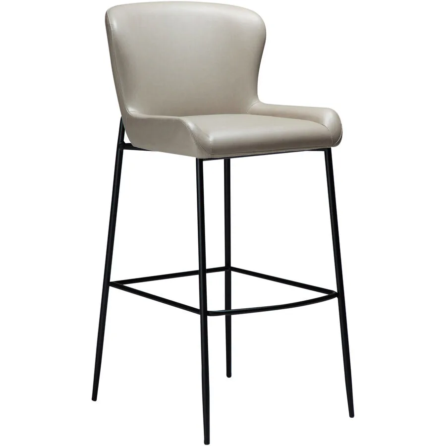 DAN-FORM Barhocker Glamorous beige, schwarz Kunstleder, Metall H 105 cm