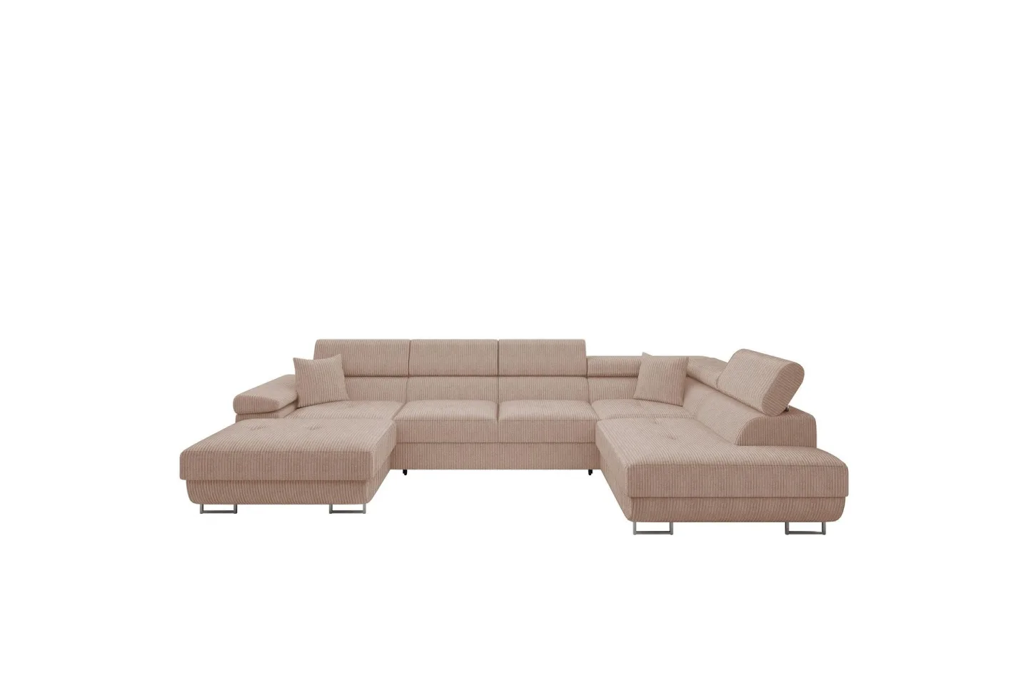 Gabina Soffa med Divan och Schäslong 4-sits - Rosa