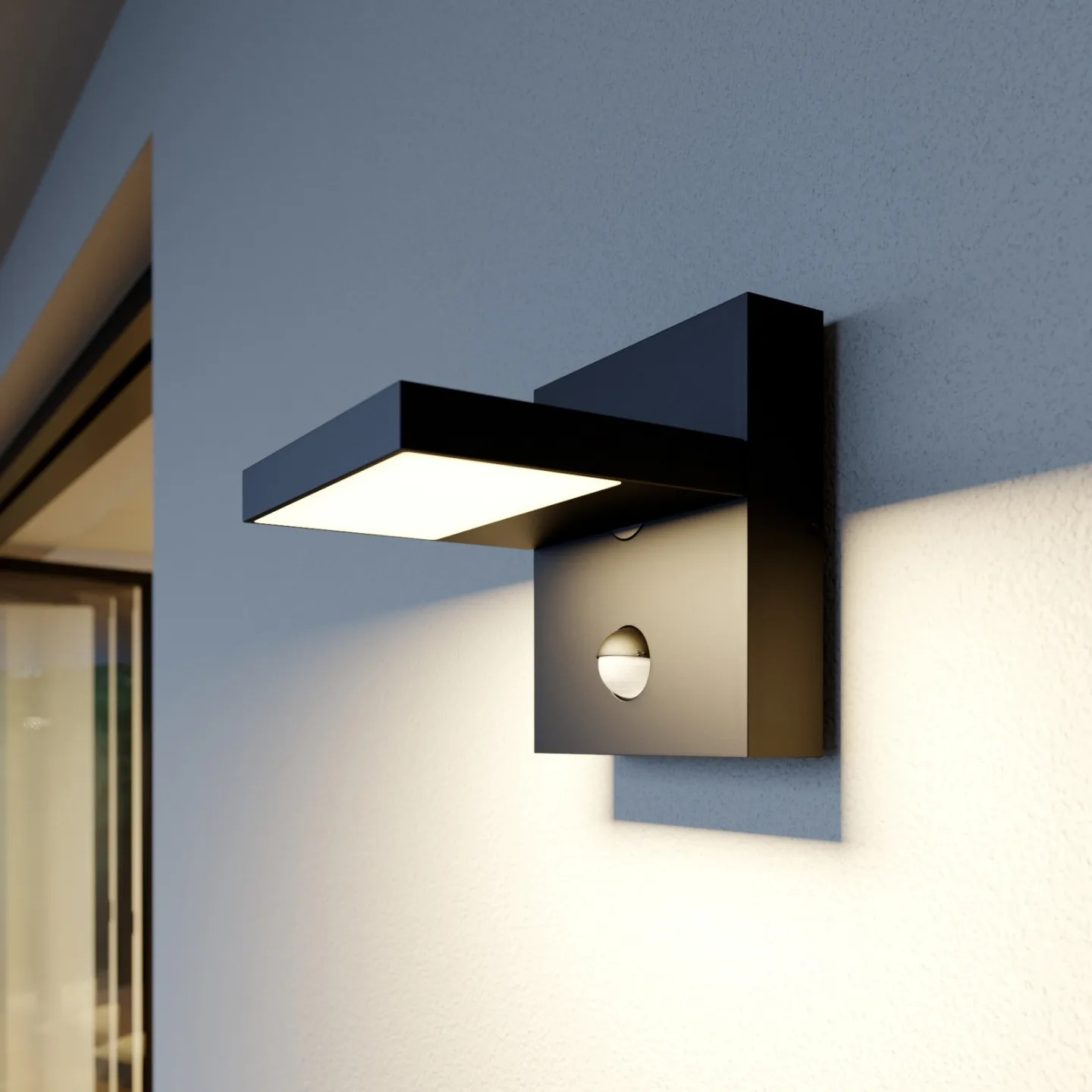 Silvan Außenwandleuchte w/Sensor Graphite/White - Lucande - Balkon - Modern - Aluminium - Einflammig