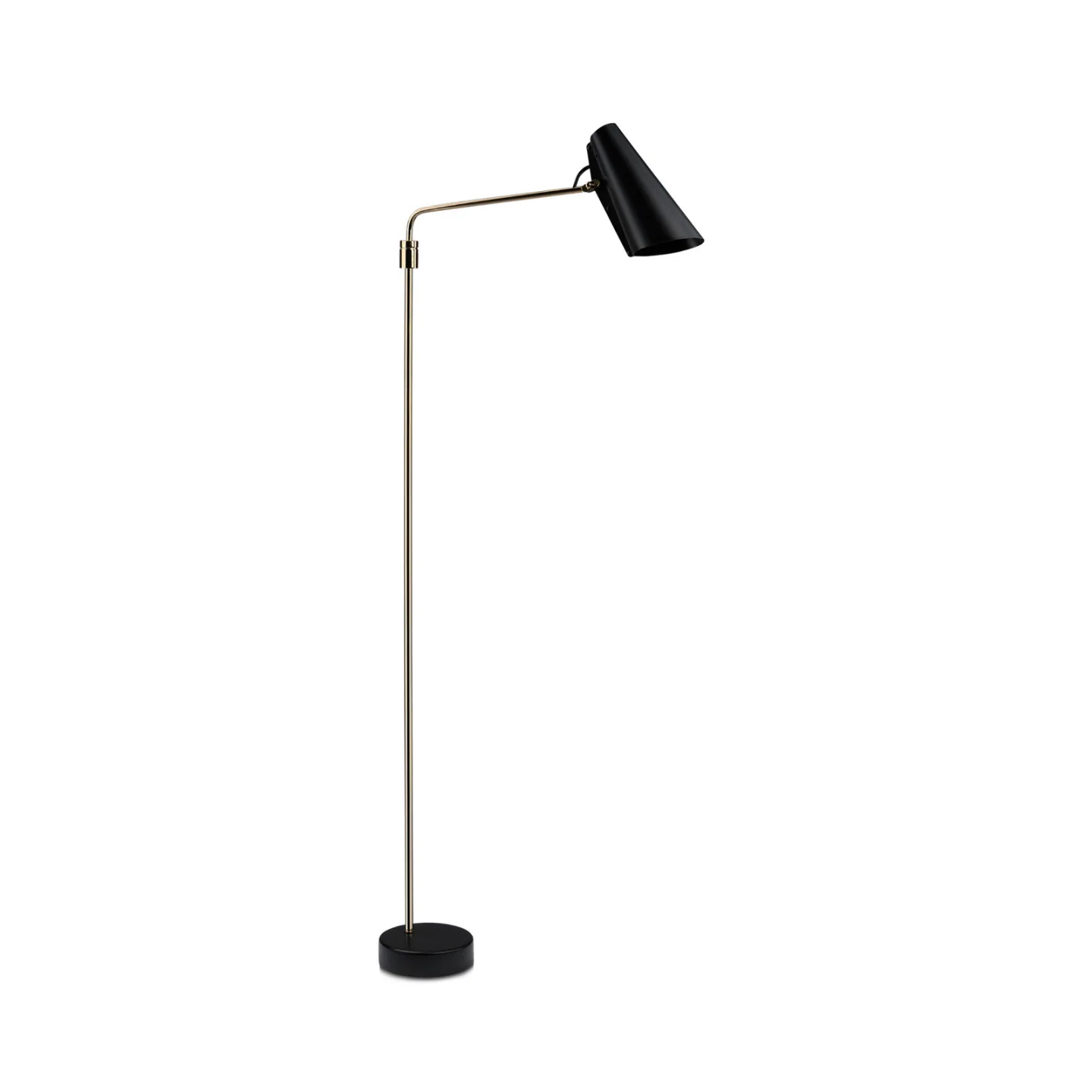Birdy Stehleuchte Swing Black/Brass - Northern Birdy Swing - Wohnzimmer - Design - Metall - Mit Schirm