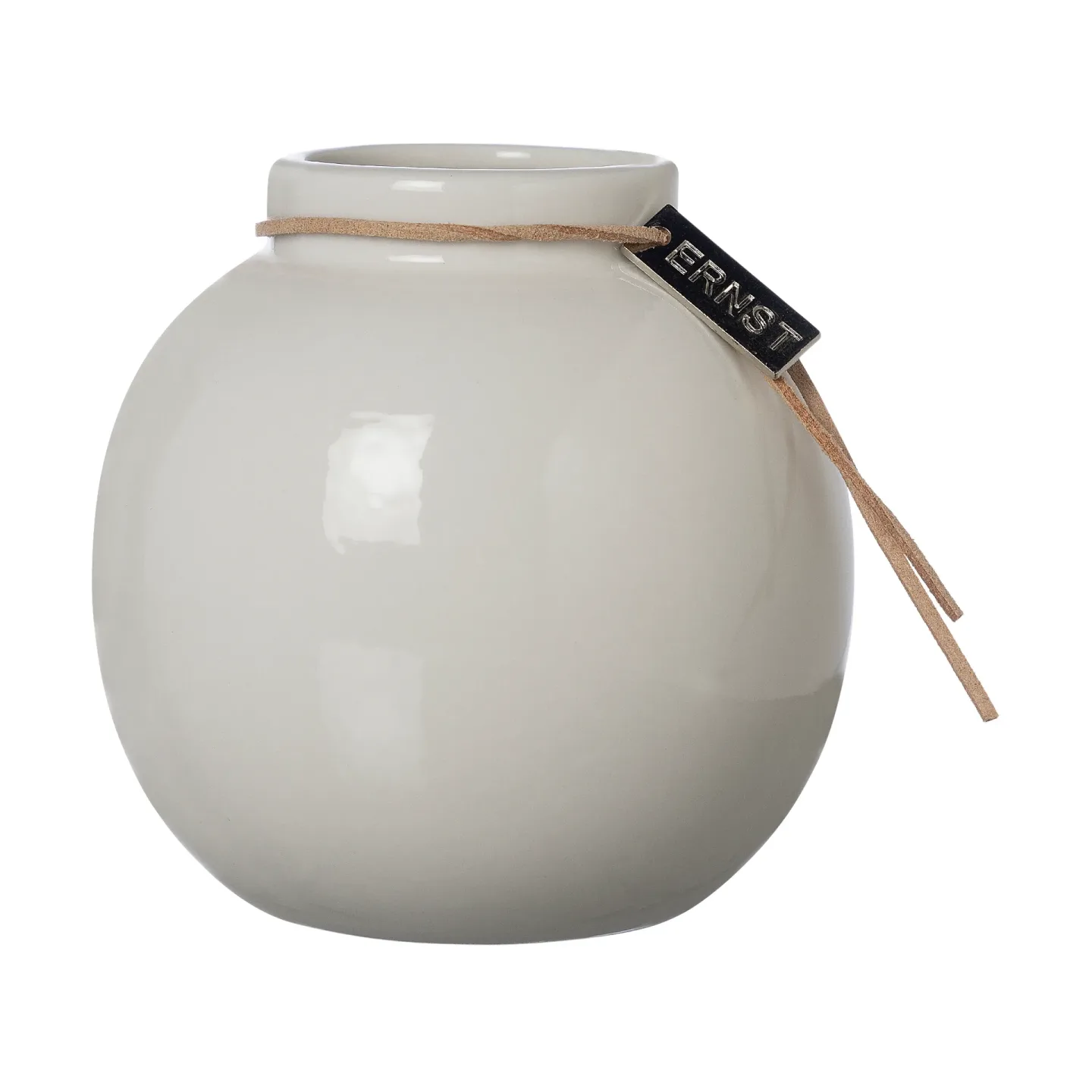 ERNST Ernst glasierte Vase weiß Ø10 cm