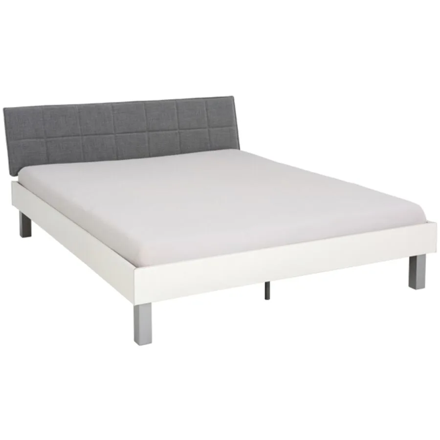 Hasena Bett Movie-Line Grau, Weiss Holz 160 x 200 cm