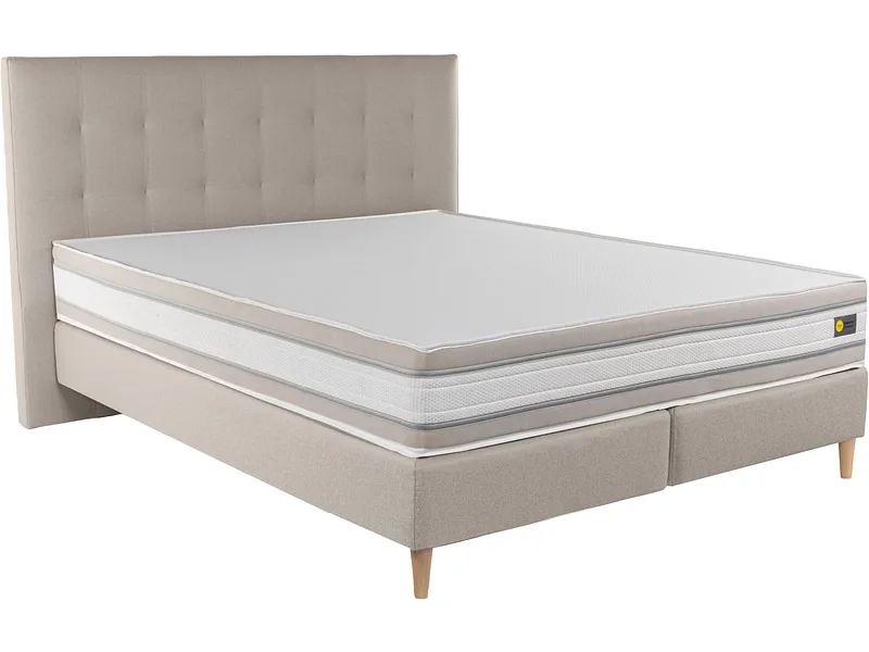 Boxspringbett RELAX BY BICO CHARLOTTE beige 140x200cm fest