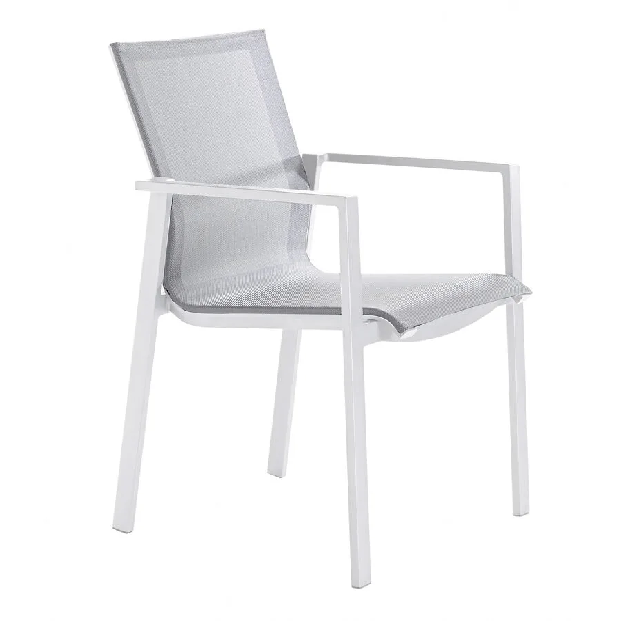 Gartensessel Traquera weiss/grau Aluminium T 64 cm