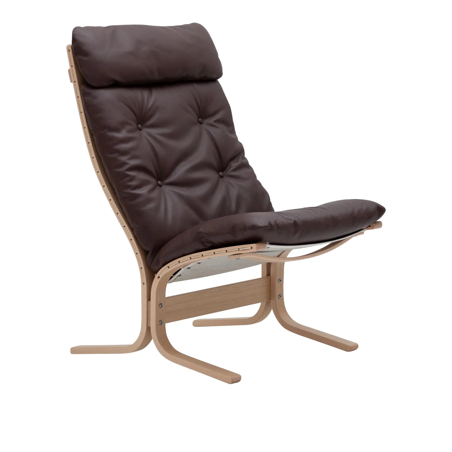 LK Hjelle - Siesta Classic High Vintage Black Soft 421 - Fåtöljer - Ingmar Relling - Svart - Läder/Naturmaterial/Trä