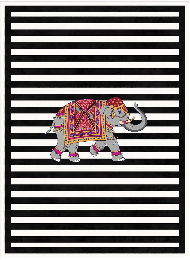 Wilton-teppe - Develi (svart/hvit) (Størrelse: 160 x 230 cm)