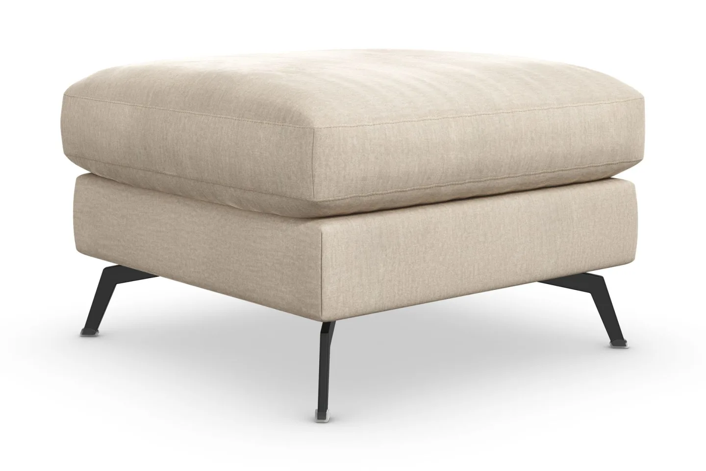 Ocean Lyx Fotpall - Beige/Sammet