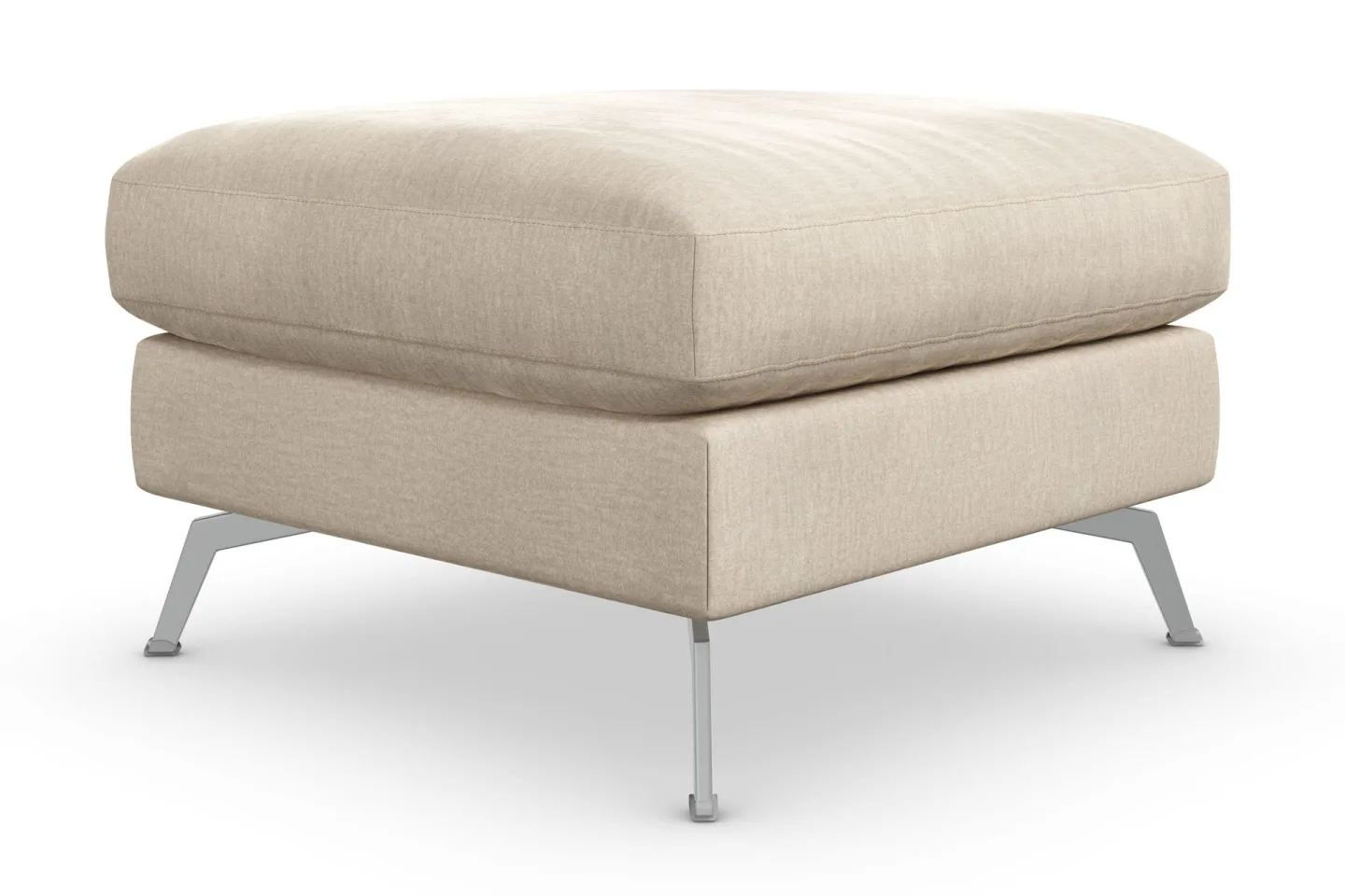 Ocean Lyx Fotpall - Beige/Sammet
