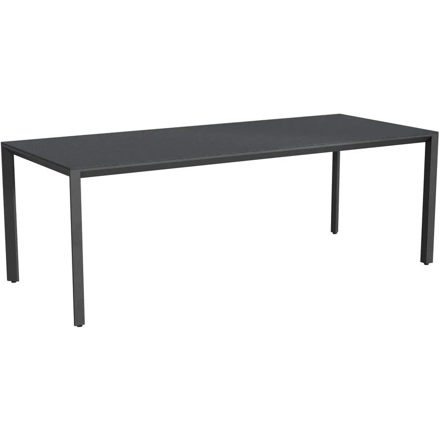 Gartentisch Tropea Schwarz matt / Sirius Mineralkeramik/Stahl pulverbeschichtet B 220 T 90 cm - Möbel Konfigurator: Traummöbel individuell