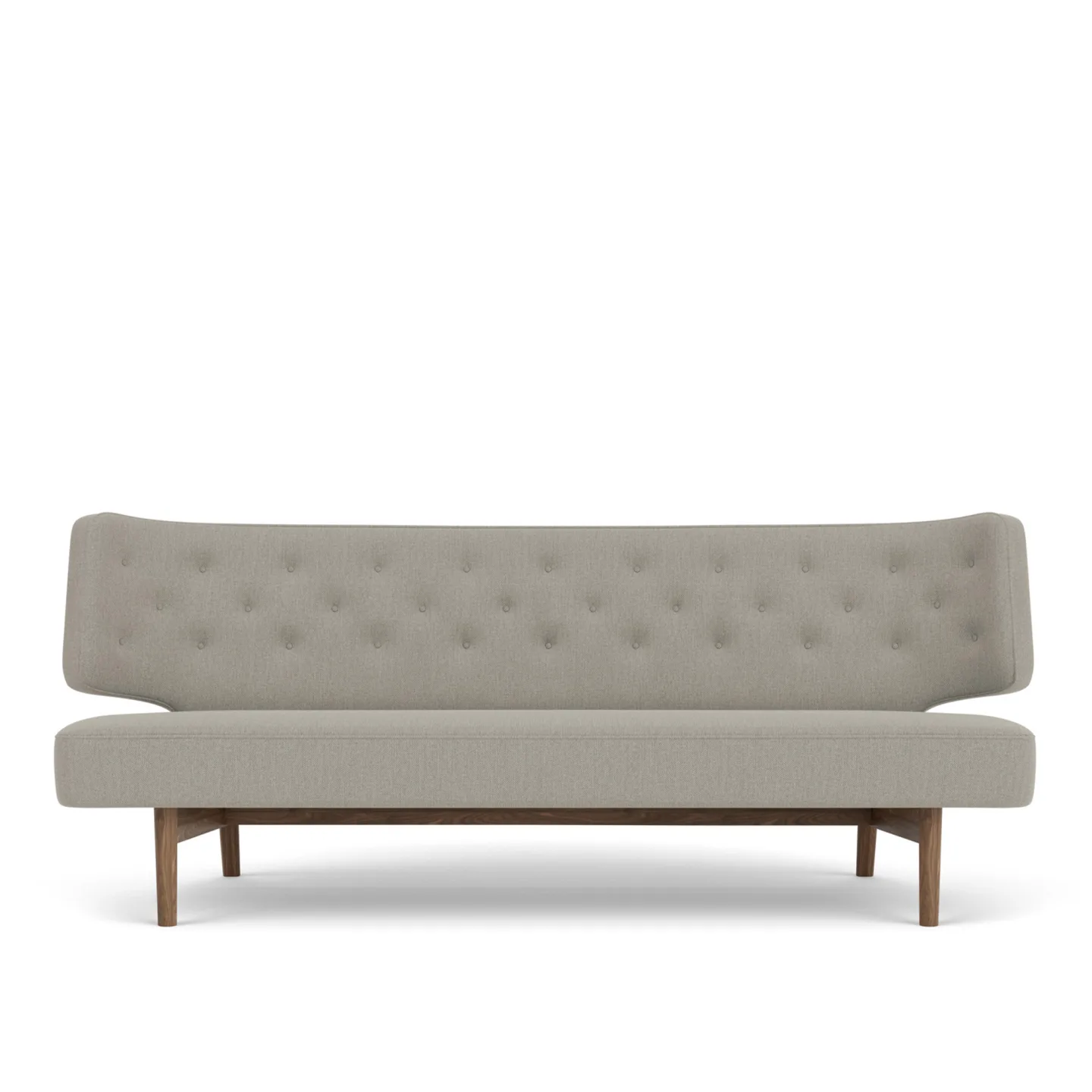 Audo Copenhagen - Radiohus Sofa P2 Walnut / Re-wool 0218 - Soffor - Vilhelm Lauritzen - Beige