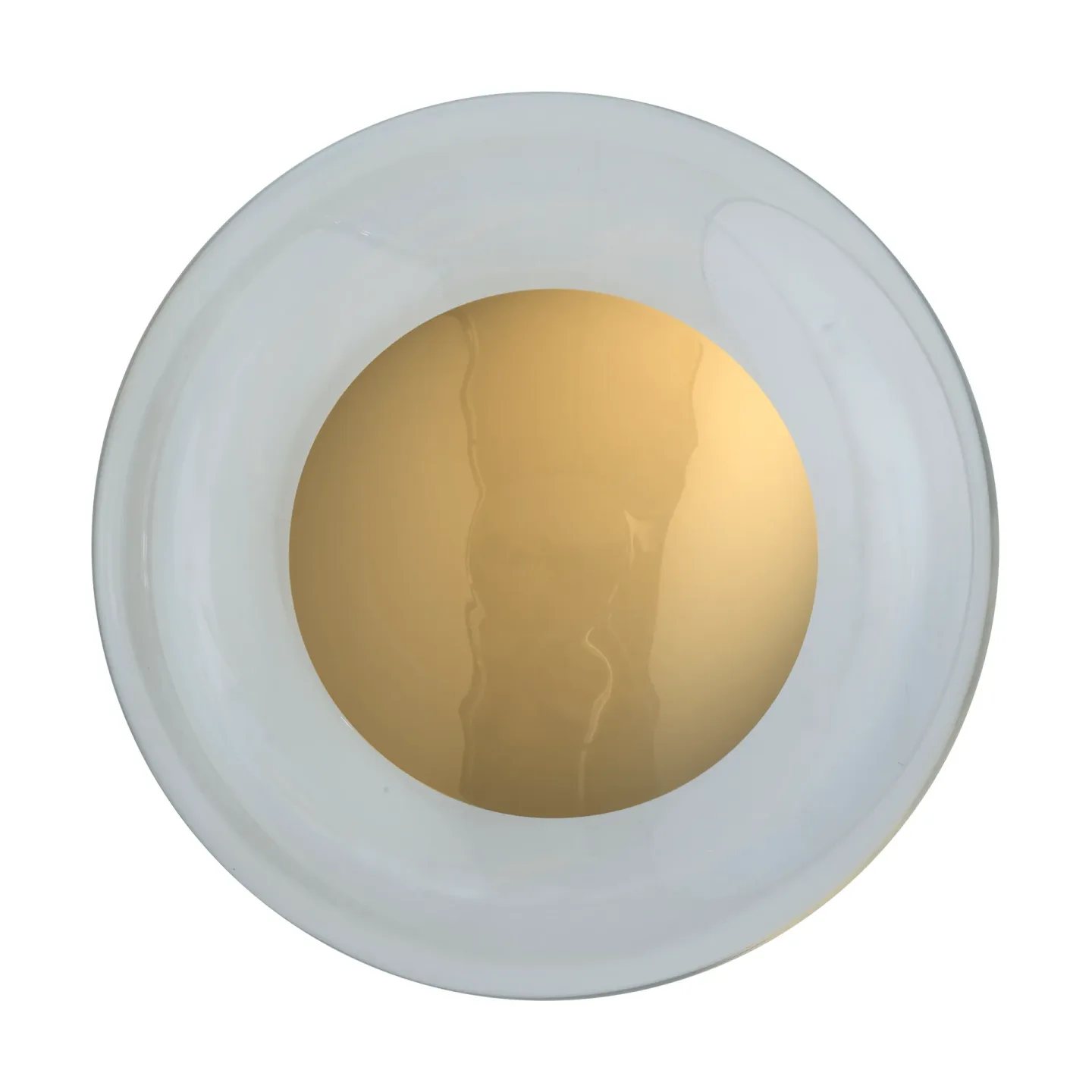 EBB & FLOW Horizon surface vägglampa Clear-shiny gold, Ø29 cm