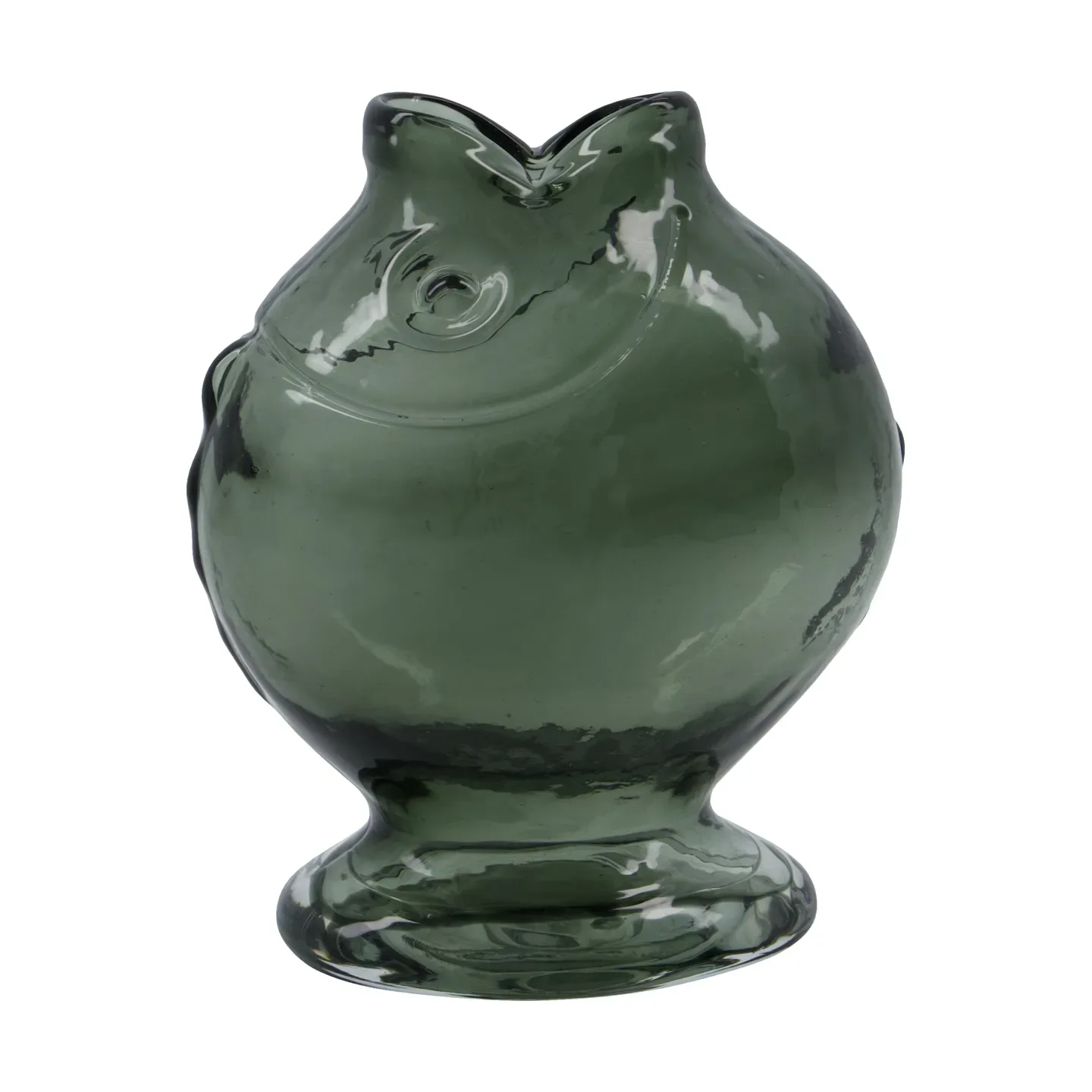 House Doctor Fish Vase 17,5 cm Rauchfarbenes Grau