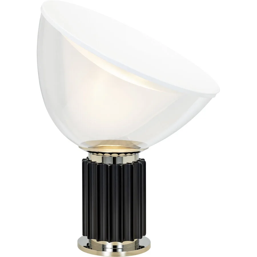 Flos Tischlampe Taccia Small Schwarz Aluminium/Glas 38 cm 49 cm - LED - Lichtfarbe: Extra warmweiss - LED Energiesparlampen