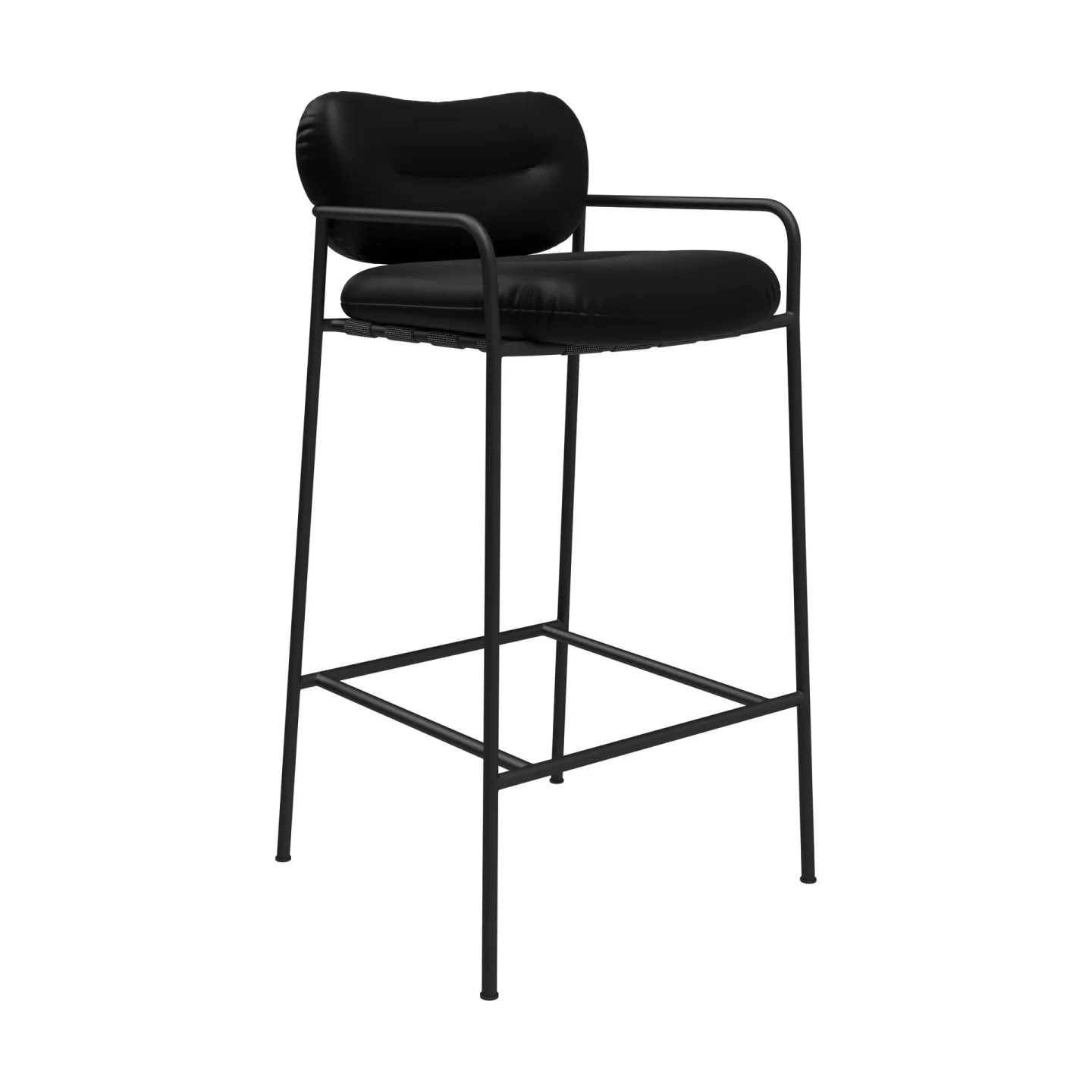 Fogia Bollo Barstuhl high 75 cm Elmotique 99001 schwarz-schwarz