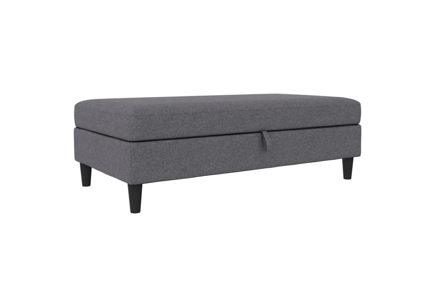 Fotpall/pall Hartford Grå, Linnetyg Utseende (100% Polyester - Grå, Linnetyg Utseende (100% Polyester