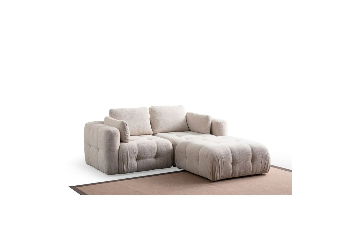 Yvara Soffa med Divan 2-sits - Beige