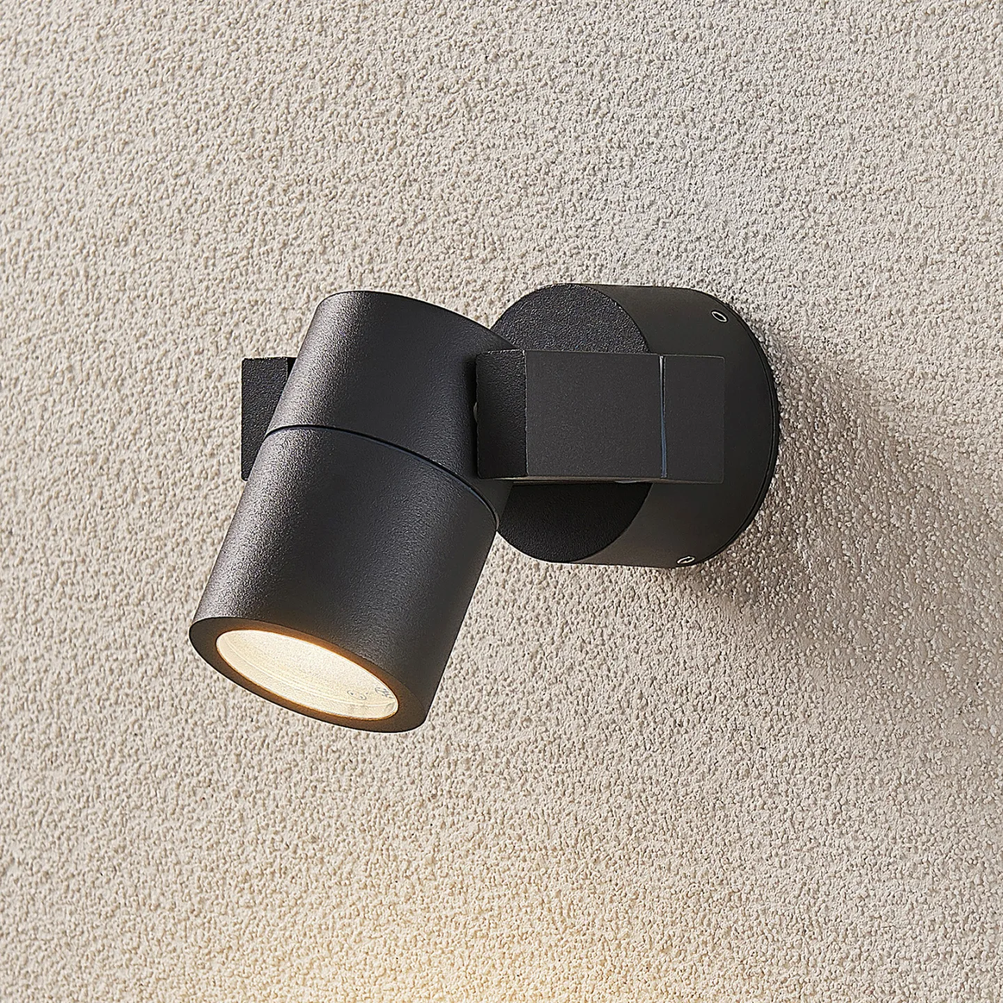 Kavuna Round Utomhus Vägglampa Dark Grey - Lucande - Balkong - Modern - Aluminium - Med en ljuskälla