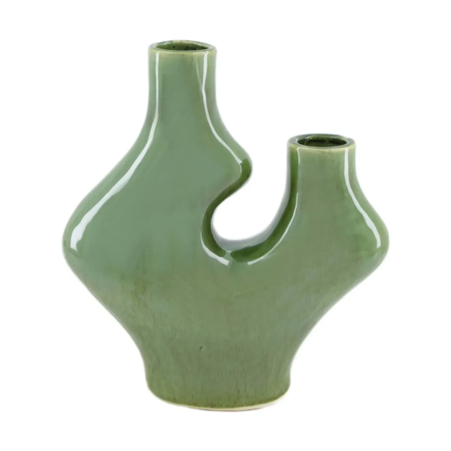 Decofinder Vase Keramik, Grün H: 26 cm | Schubiger Möbel
