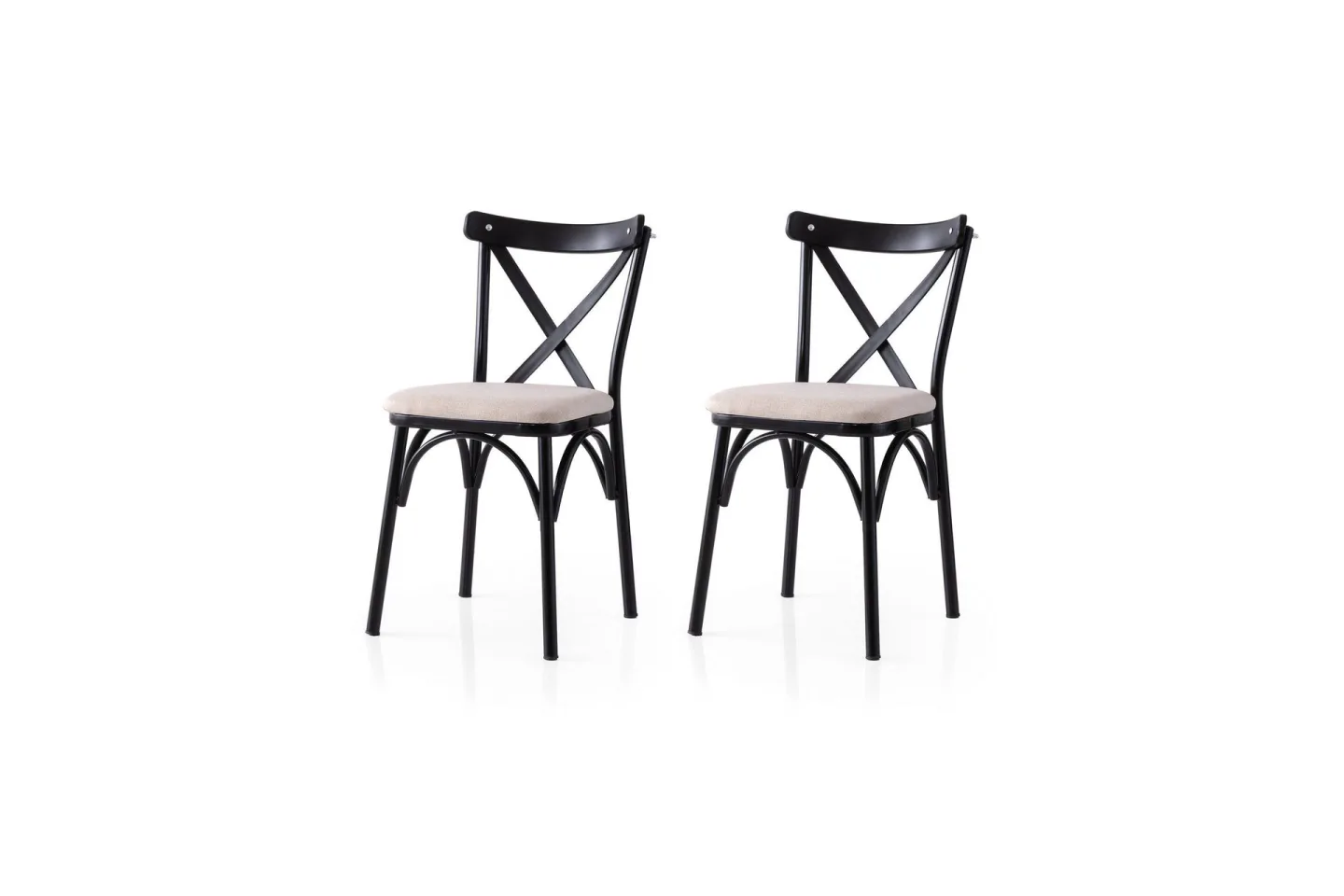 Devereaux Matstol - Svart/Cream