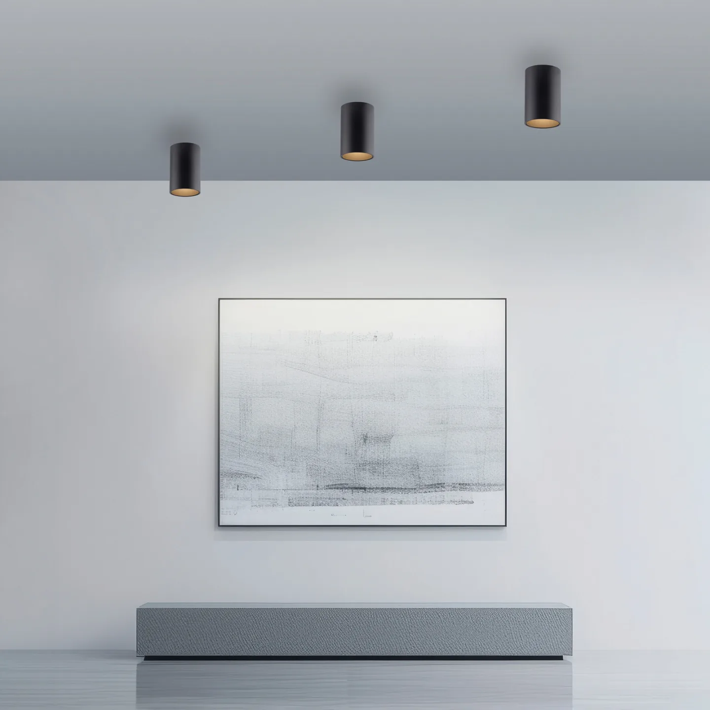 Point LED-Bad-Deckenlampe, schwarz Ø6cm, Metall, IP44 - PURE - Badezimmer - Modern - Einflammig