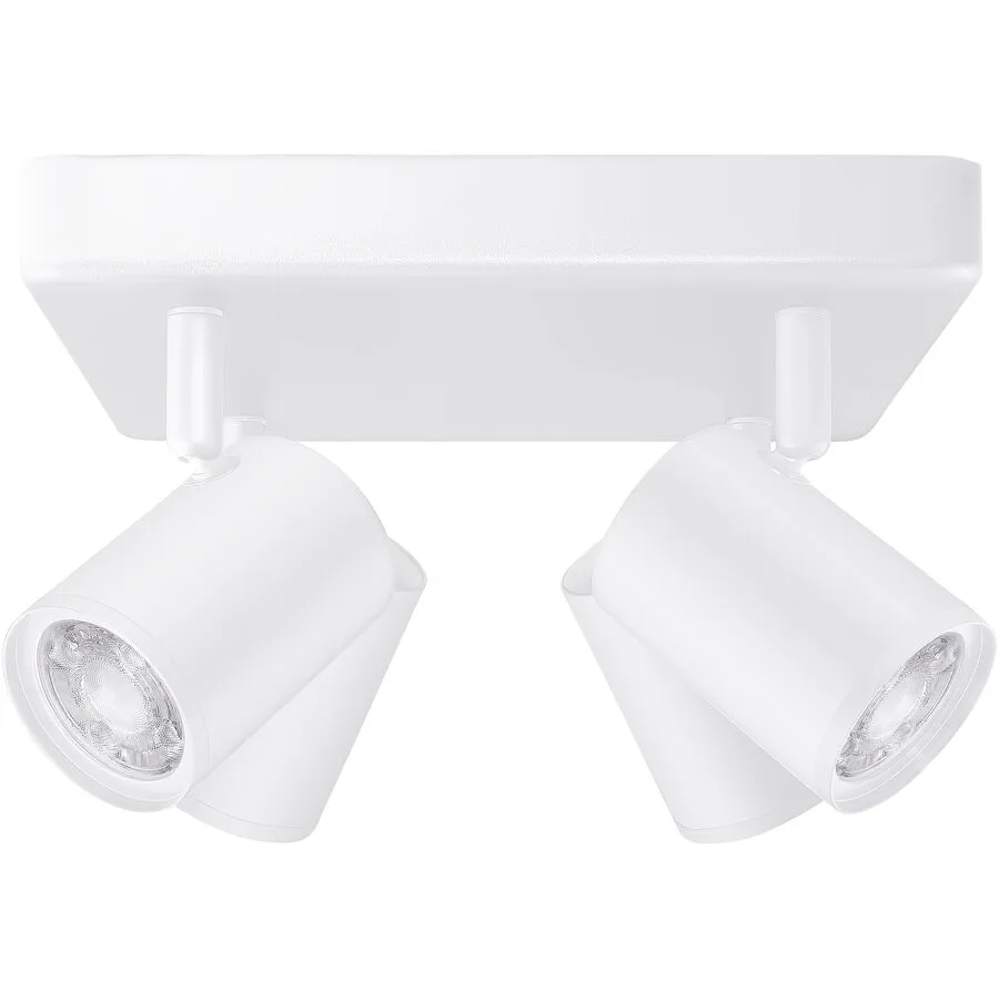 Imageo 4 Deckenleuchte Square RGB White - WiZ - Flurbereich - Modern - Aluminium - Mehrflammig