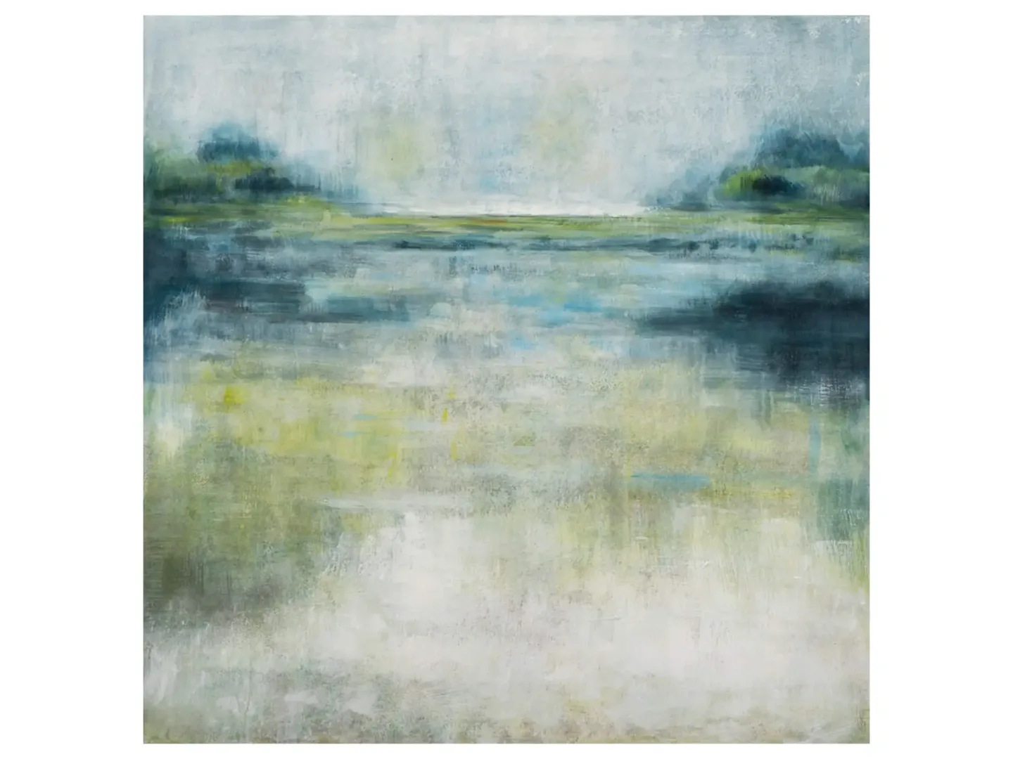 image LAND Bild Abstrakt in Blau und Grün Grün | Schubiger Möbel