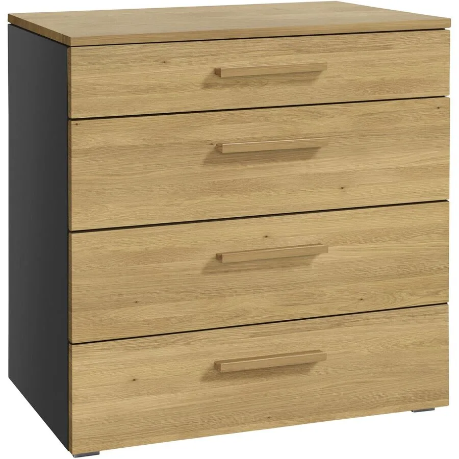 Hasena Kommode Sipi Natur, Anthrazit Eiche, MDF B 90 H 86 cm
