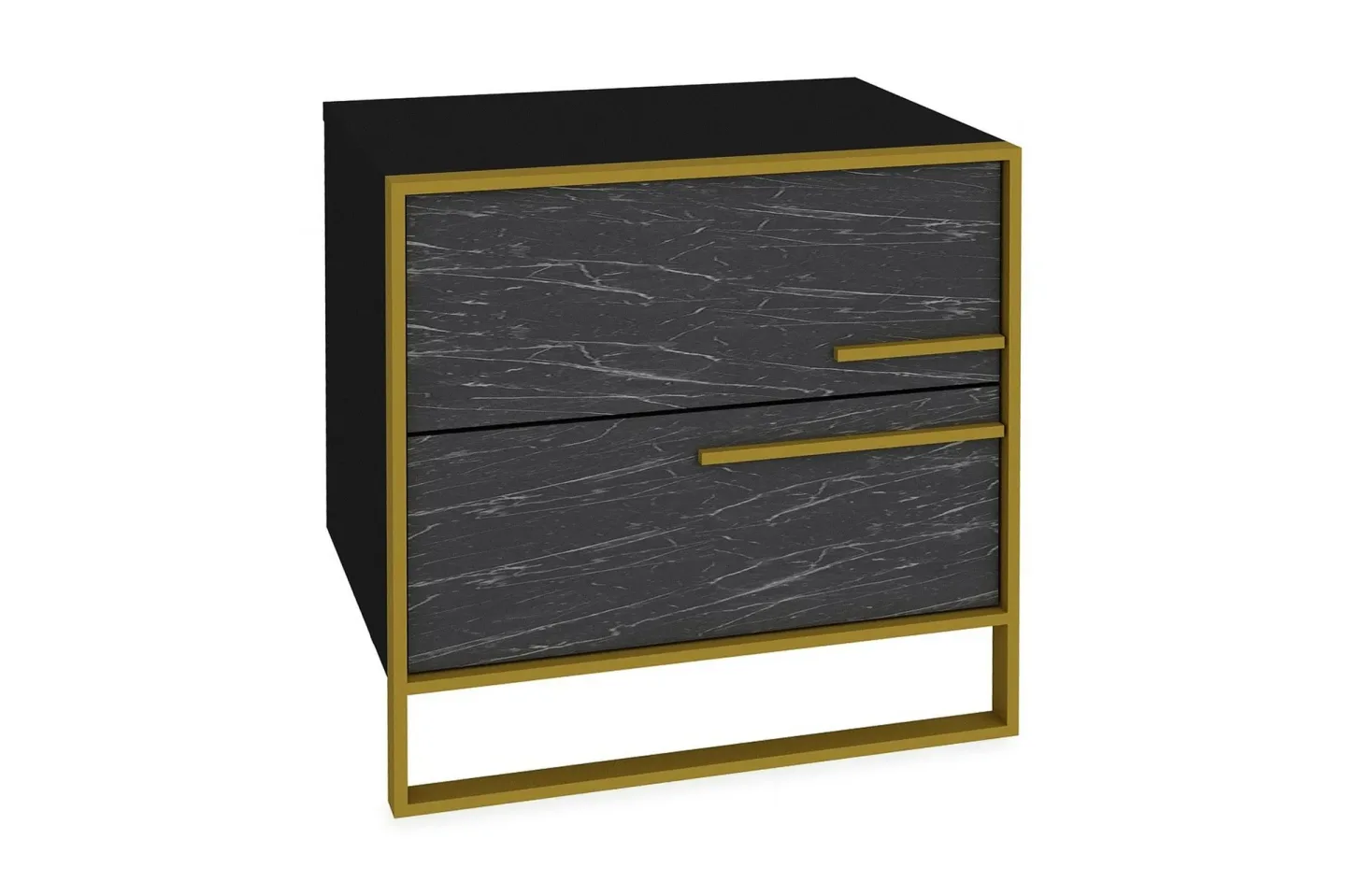 Cofield Nattduksbord 50 cm - Guld|Svart