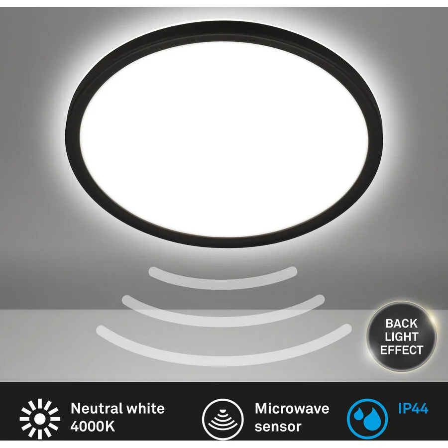 Deckenlampe Telefunken Schwarz Kunststoff 29 cm 3 cm - LED - Lichtfarbe: Helles Neutralweiss - LED Energiesparlampen