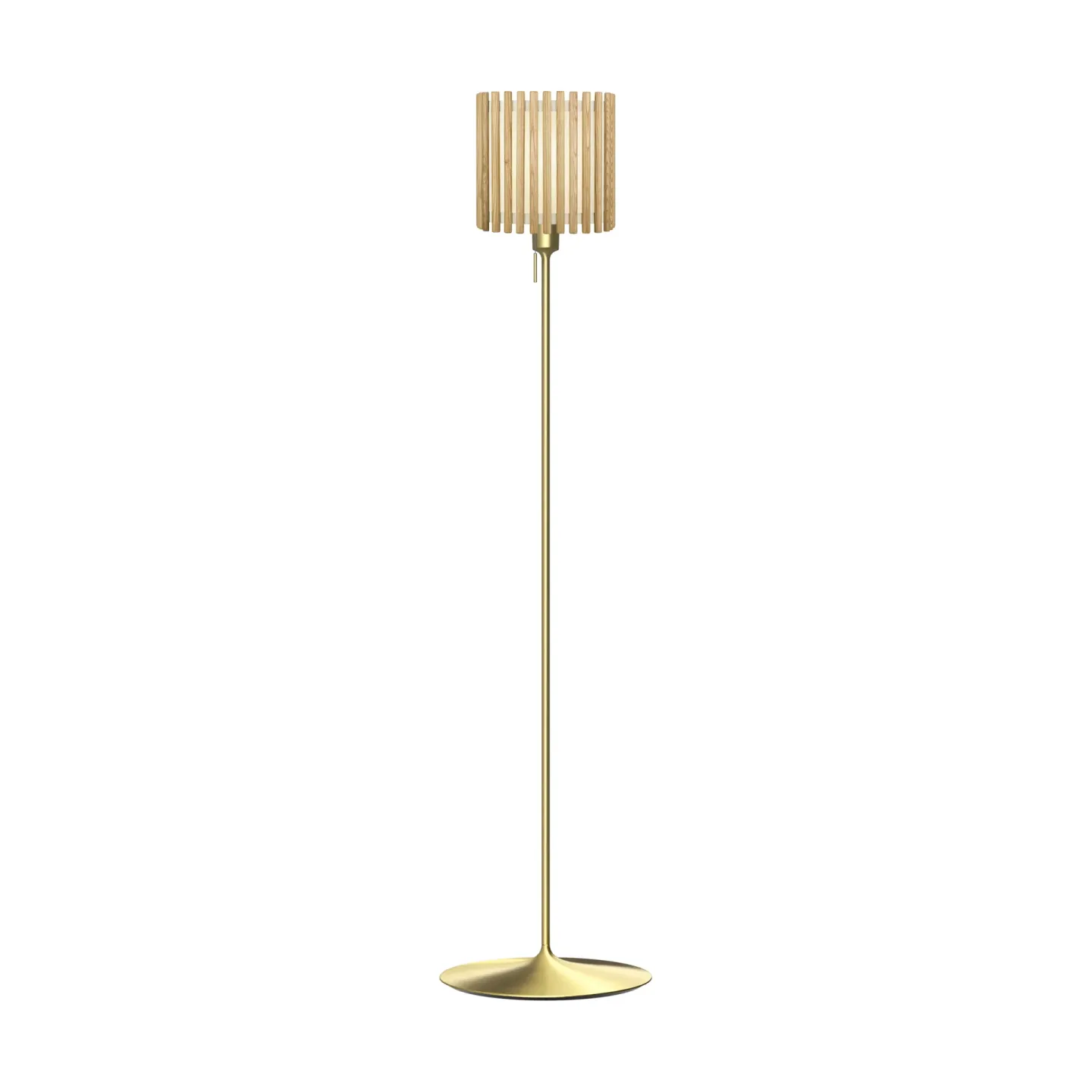 Umage Komorebi golvlampa medium Square oak-Borstad mässing
