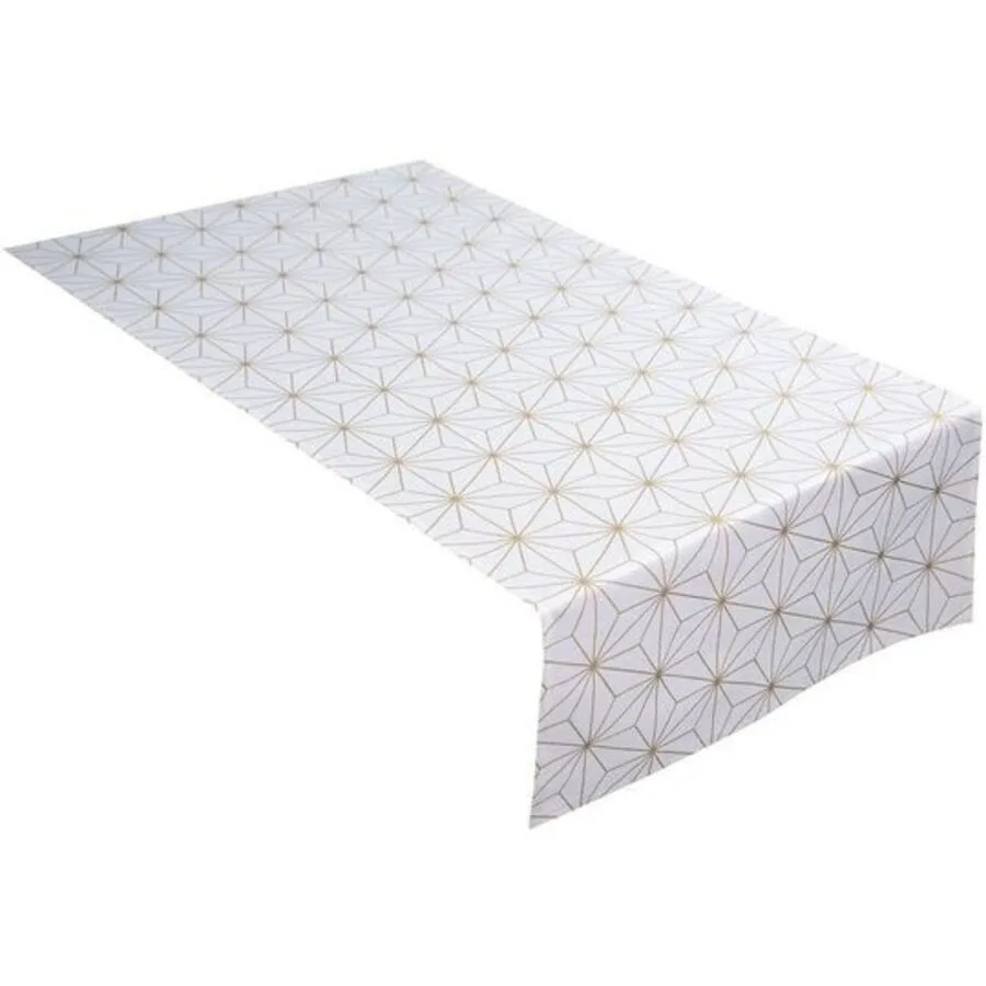 Tom Tailor Tischläufer Golden Chrystals weiss/gold Baumwolle B 50 cm