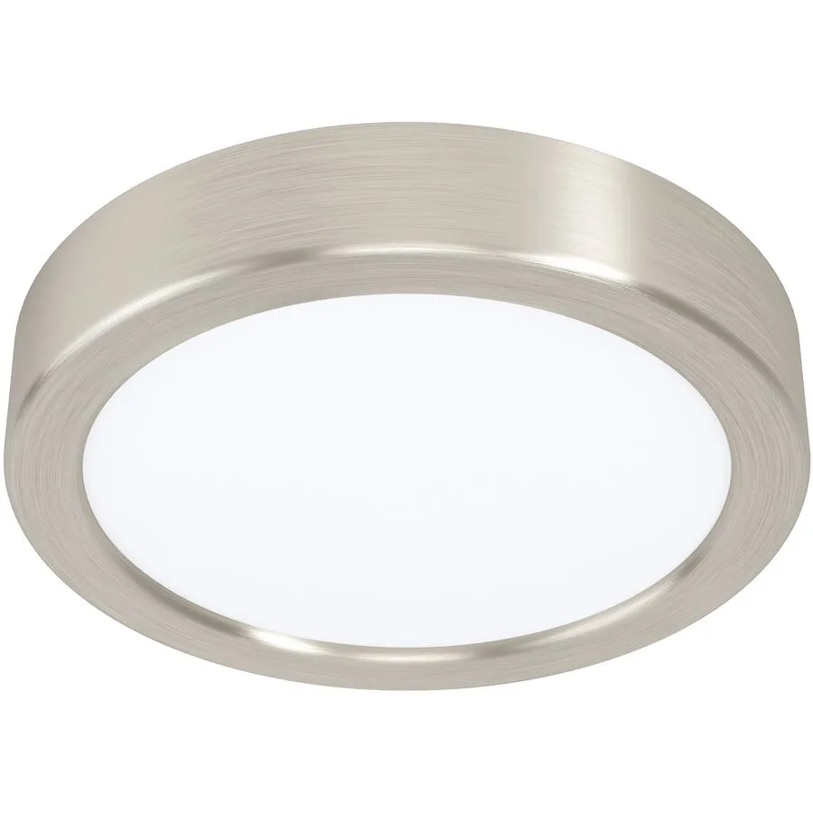 Eglo Deckenlampe Fueva 5 Grau Stahl/Kunststoff 16 cm 2.8 cm - Farbe: Nickel matt - LED - Lichtfarbe: Helles Neutralweiss - Material: Kunststoff/Stahl