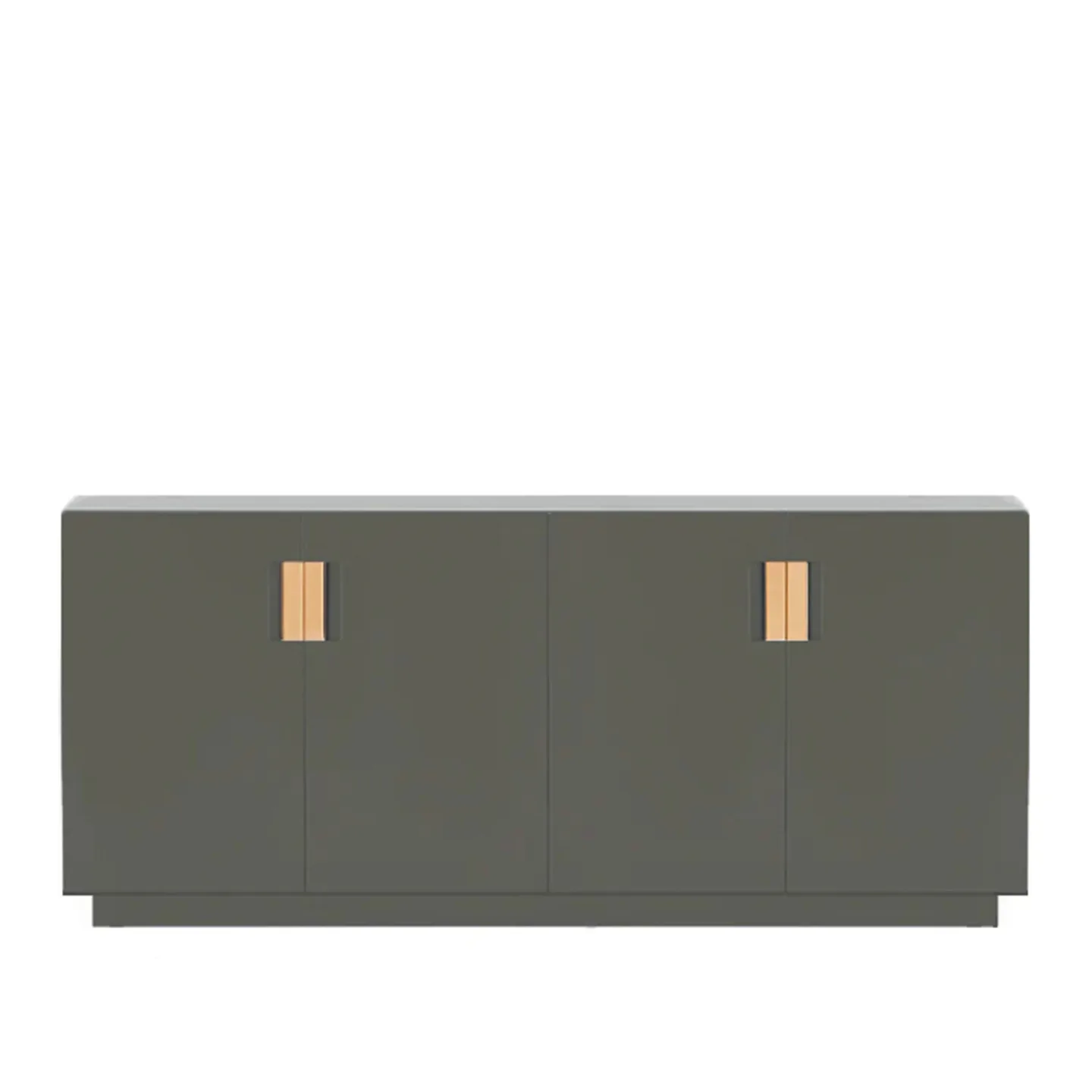 Asplund - Frame 160 Low Covered Doors - Green Khaki / Natural Leather - Skåp och vitrinskåp - Anya Sebton & Eva Lilja Löwenhielm 2011 - Grön - Läder