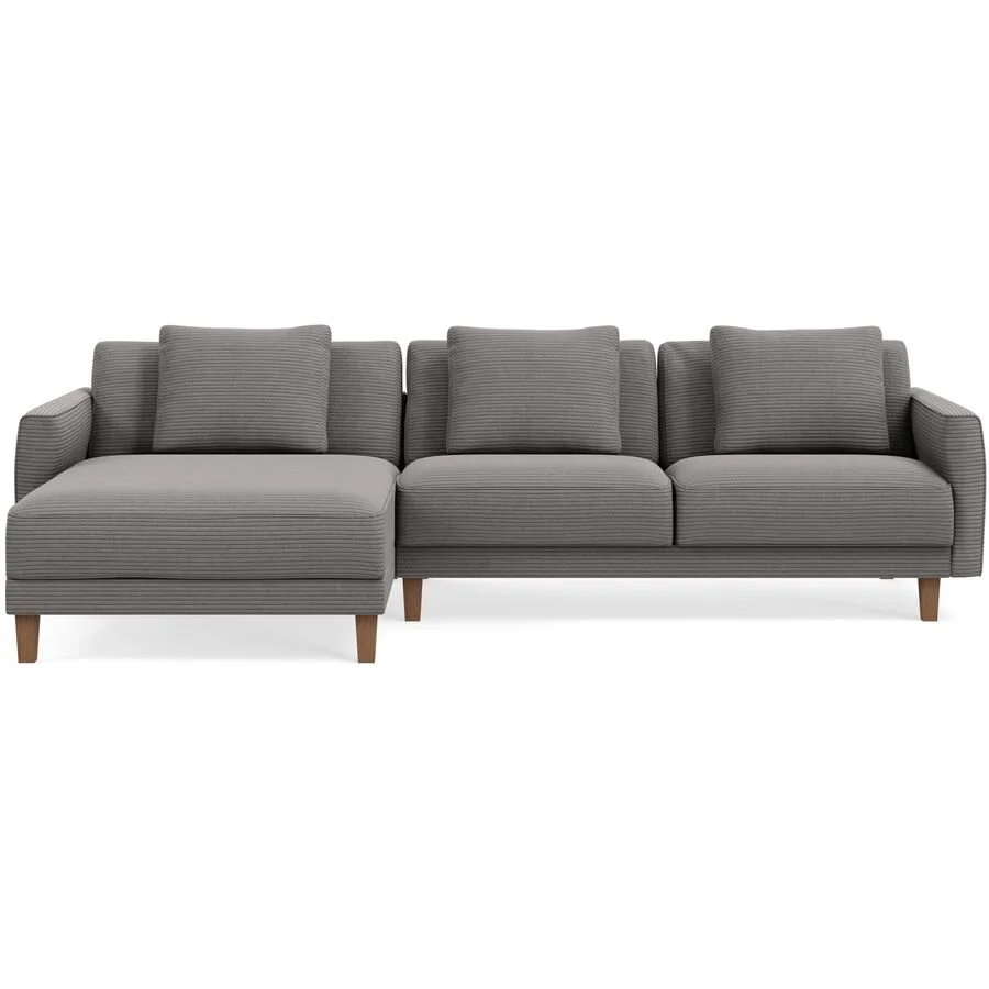 Ecksofa Avena Variabel Stoff/Holzfuss walnuss anthrazit B 278 T 163 cm - Möbel Konfigurator: Traummöbel individuell zusammenstellen