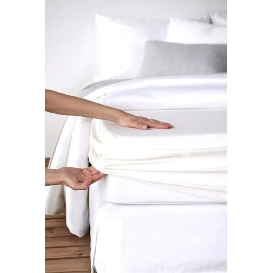 Living Home Fixleintuch Deluxe white Baumwolle/Kunstfaser 90 x 200 cm - Material: 96% Baumwolle, 4% Elasthan