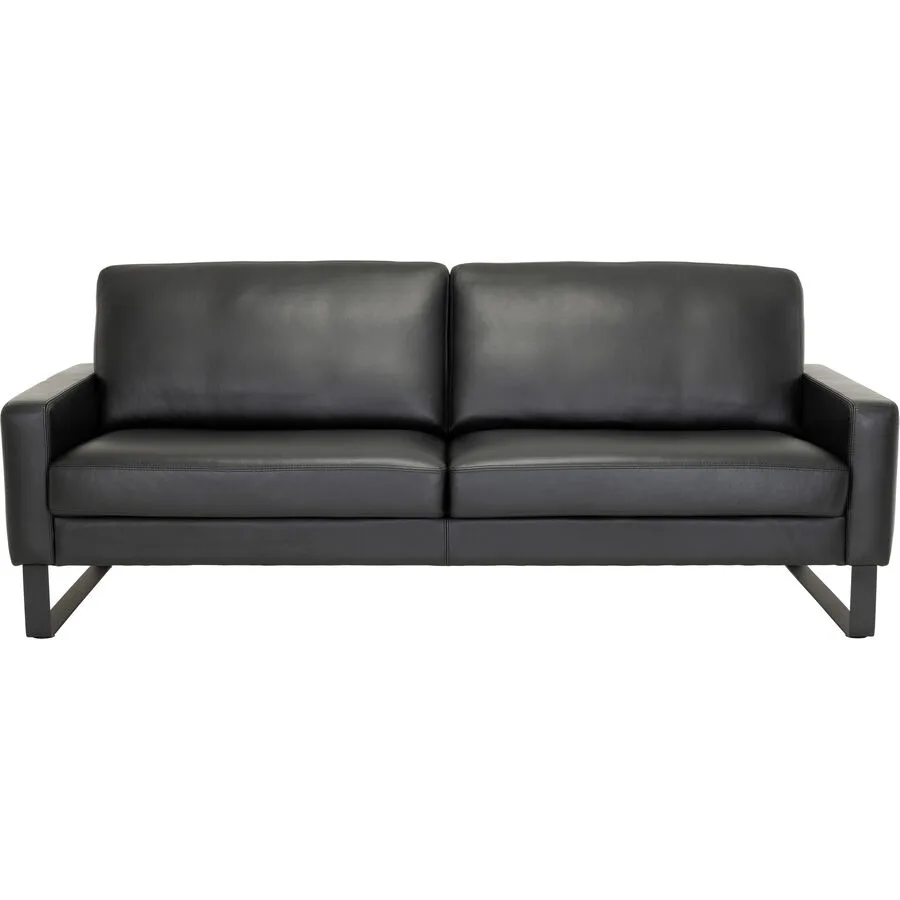 Sofa Devin Schwarz Leder 202 cm 90 cm - Möbel Konfigurator: Traummöbel individuell zusammenstellen