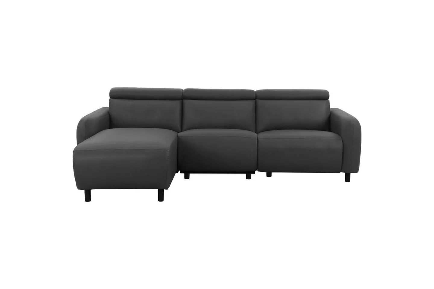 Reclinersoffa med hörn Loft24 Skaane Reclinersoffa 3-sits Grey Left-faced Artificial leather -