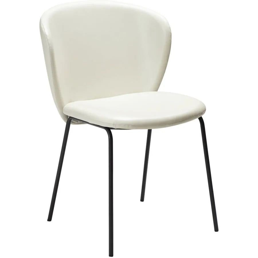 DAN-FORM Stuhl 2er-Set Stay beige/schwarz Kunstleder