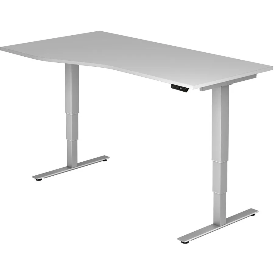 Schreibtisch Office Grau Holz 180 cm - Material: Holzwerkstoff