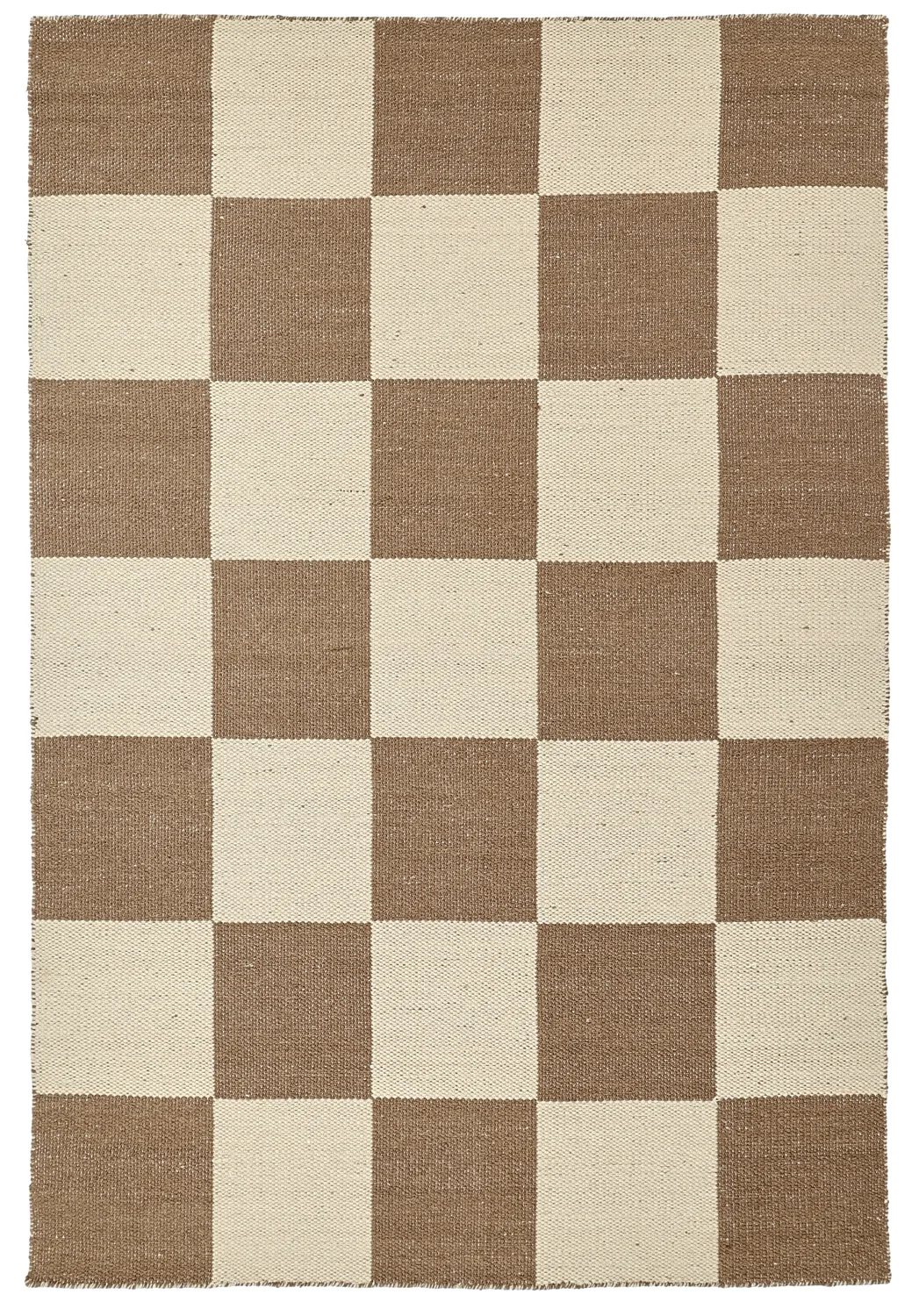 Ullteppe - Scacco (brun/beige) (Størrelse: 80 x 250 cm)