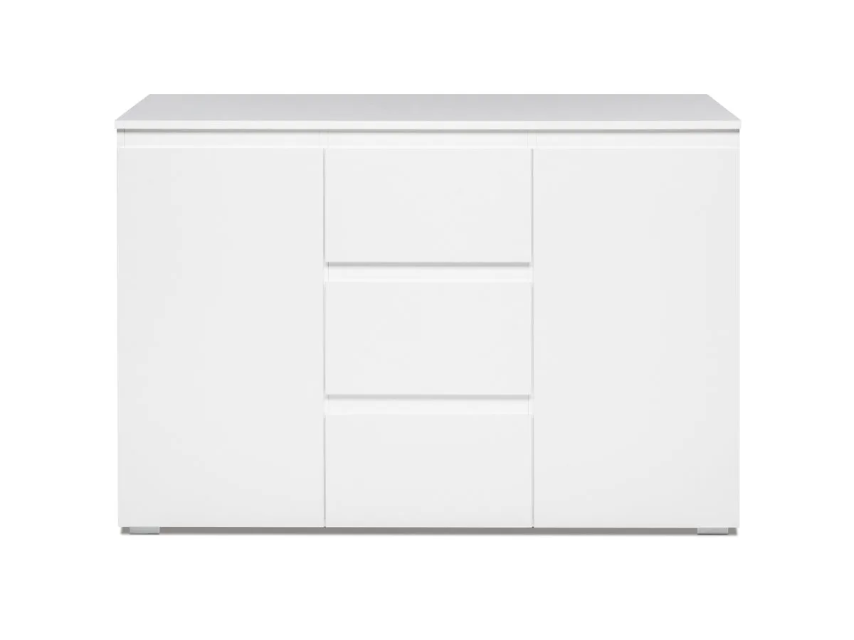 Kommode mit 3 Schubladen weiß matt 120 cm - IMAGE
