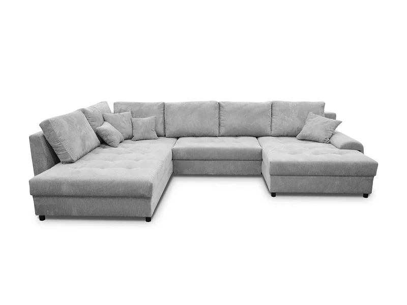 Ecksofa APIS Stoff hellgrau