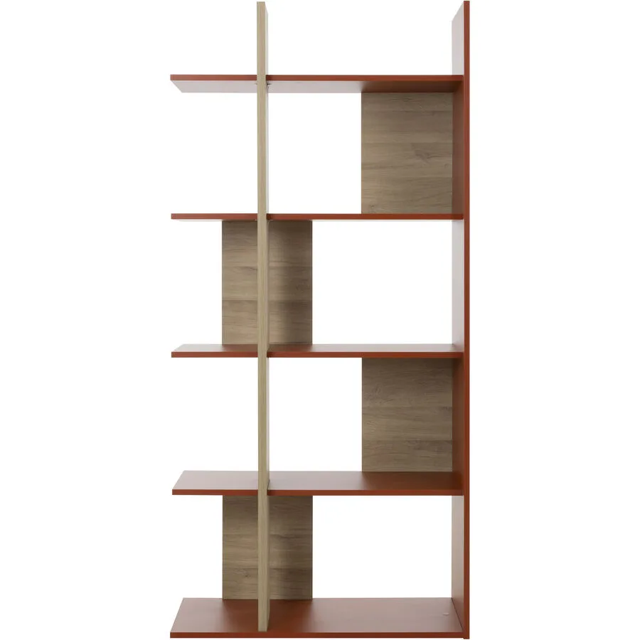 Bücherregal Epura eiche/rot Holzwerkstoff B 36 H 190 cm