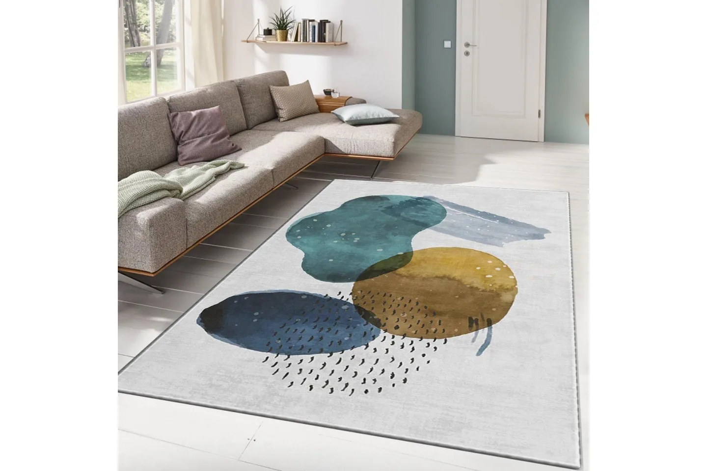 Rainy Wiltonmatta 100x140 cm Rektangulär - Flerfärgad