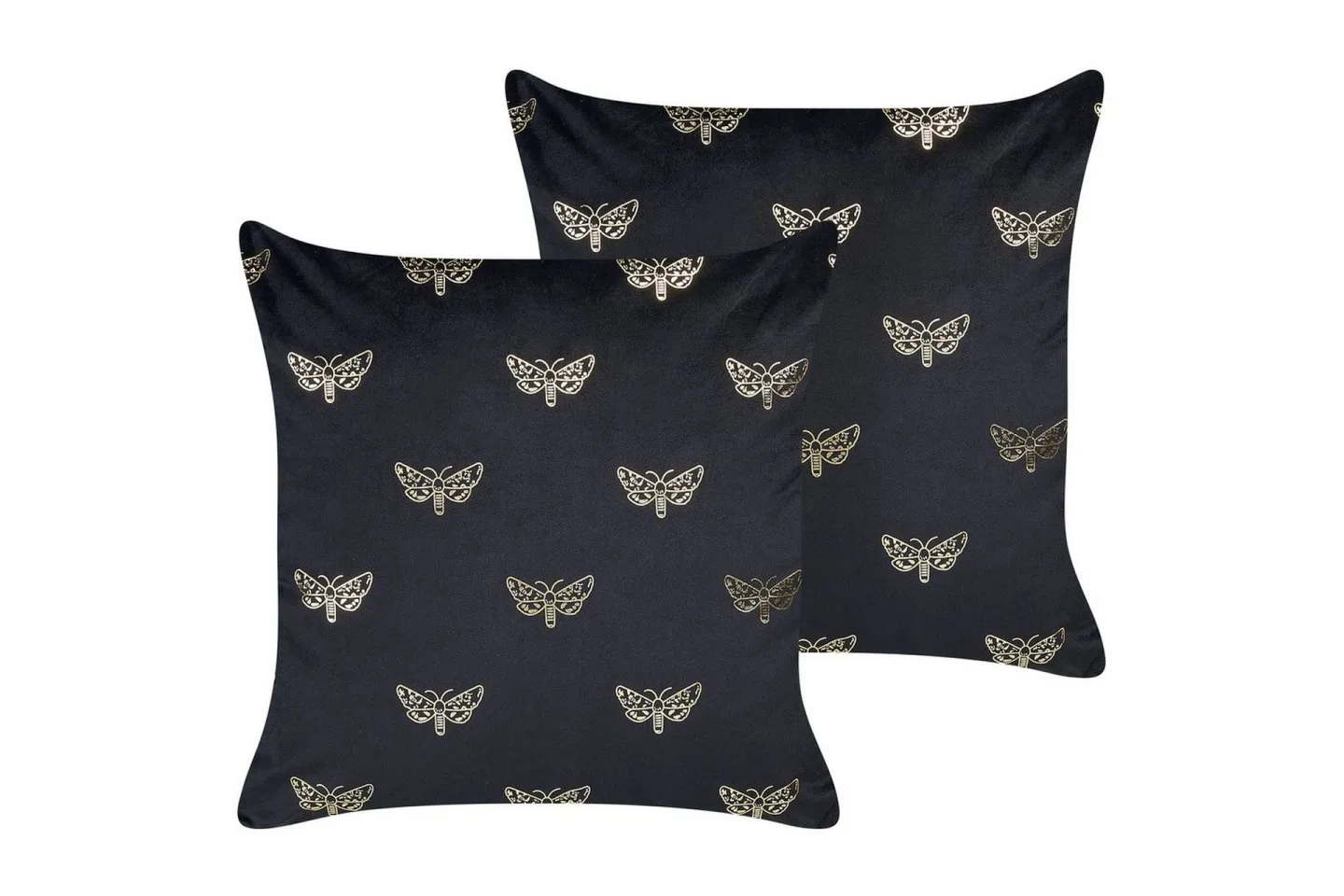 Prydnadskuddar Yuzuri set om 2 Svart/guld - Svart/guld