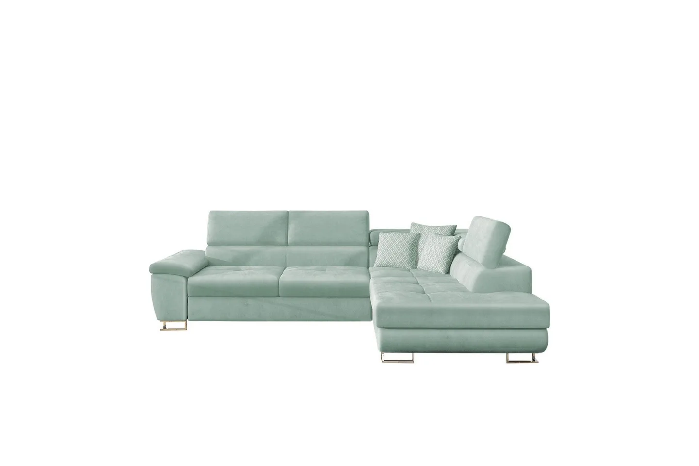 Reginia Soffa med Schäslong 3-sits - Grön/Vit